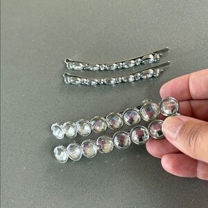 Silver colour Rhinestone Hair Clips